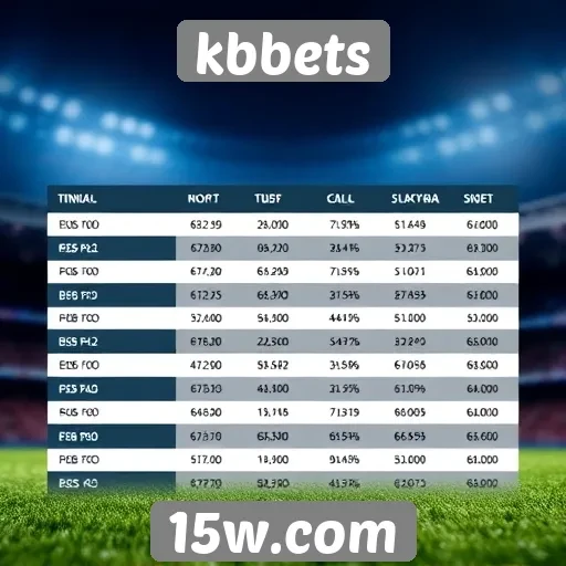 Comparação de odds no site kbbets